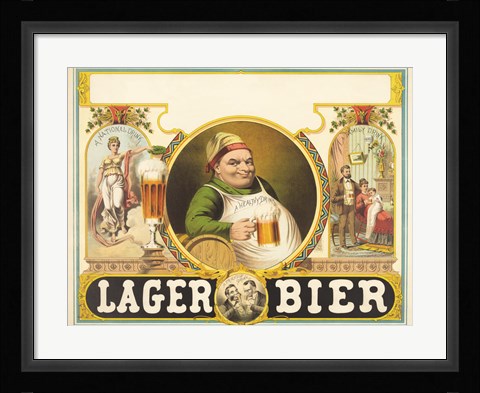 Framed Lager Bier Print