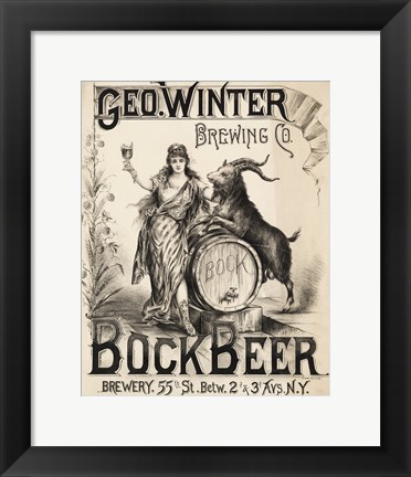 Framed Bock Beer Brewing Company Print