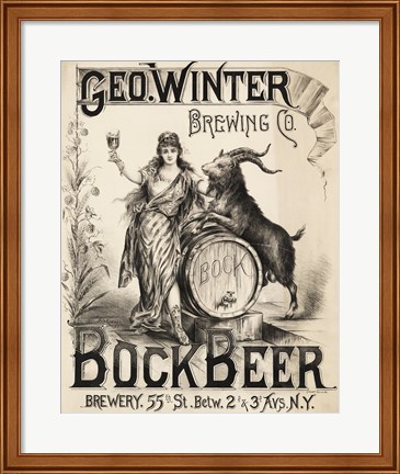 Framed Bock Beer Brewing Company Print