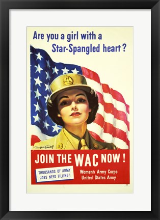 Framed Women's Army Corps Print