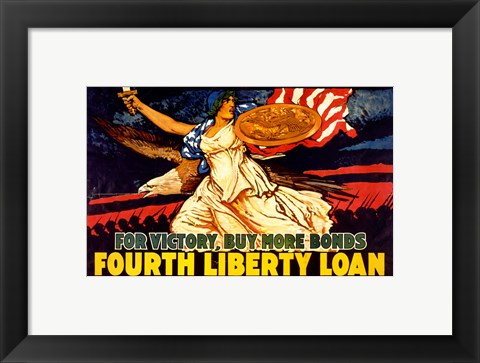 Framed Fourth Liberty Loan Print