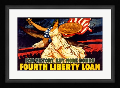 Framed Fourth Liberty Loan Print