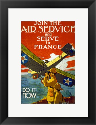 Framed Join the Air Service Print