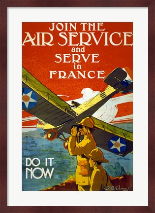 Framed Join the Air Service Print