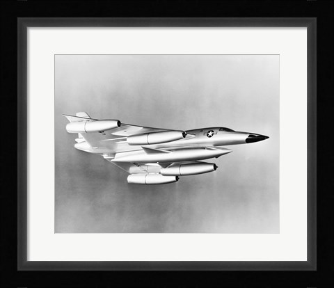 Framed Low angle view of a fighter plane in flight, B-58 Hustler Print