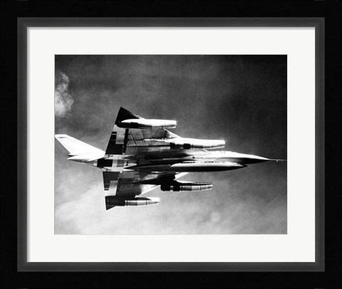 Framed Low angle view of a fighter plane in flight, B-58 Hustler Print