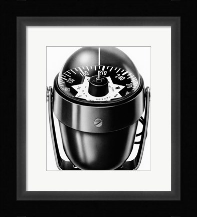 Framed Close-up of a Marine Compass Print