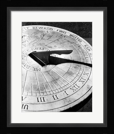 Framed Close up of sundial Print