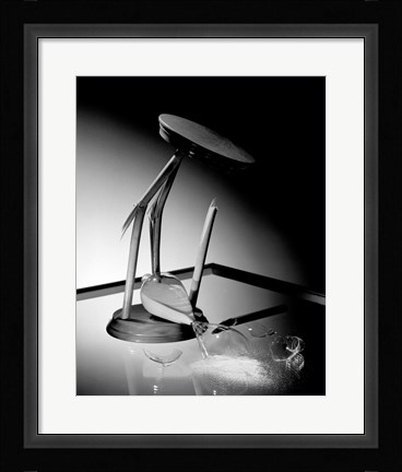 Framed Broken hourglass Print