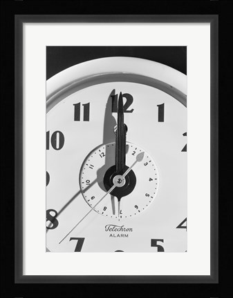 Framed Face clock showing 12 o'clock, close-up Print