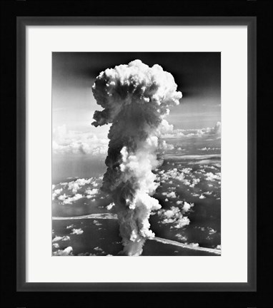 Framed Clouds formed by an atomic explosion Print
