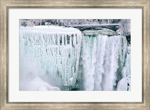 Framed High angle view of a waterfall, American Falls, Niagara Falls, New York, USA Print