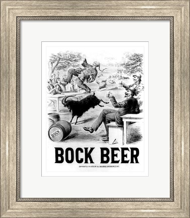 Framed Bock Beer celebration Print
