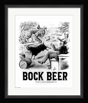 Framed Bock Beer celebration Print