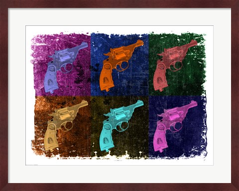 Framed Revolver - Pop Art Print