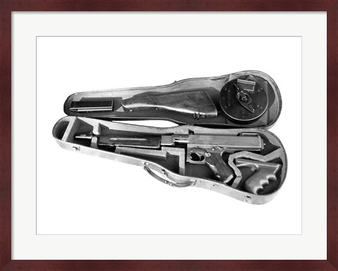 Framed Tommy Gun in a Violin Case Print