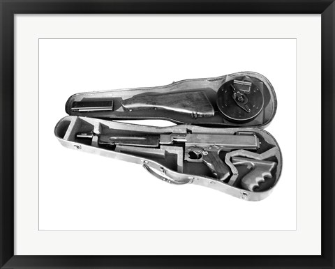 Framed Tommy Gun in a Violin Case Print