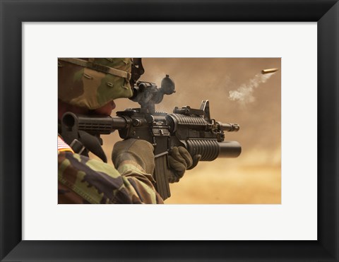 Framed M4 Carbine Firing Print