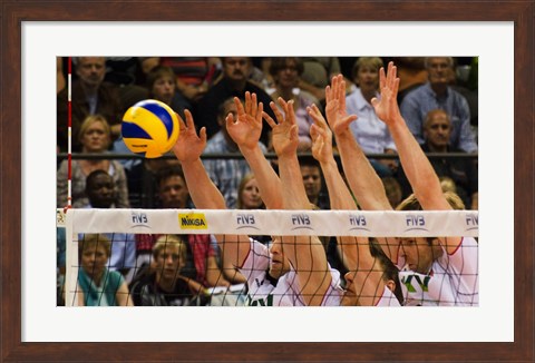 Framed Volleyball Block Print