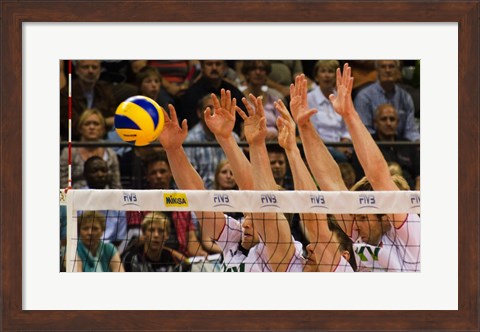 Framed Volleyball Block Print