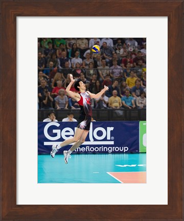 Framed Volleyball Jump Serve Print