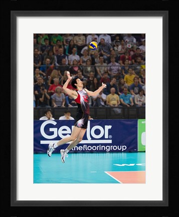 Framed Volleyball Jump Serve Print