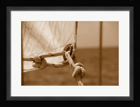 Framed Loopholes - sepia Print
