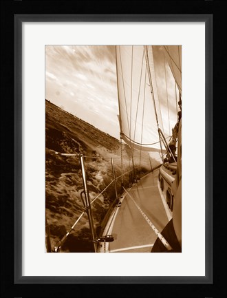 Framed Not Unlike the Waves - sepia Print