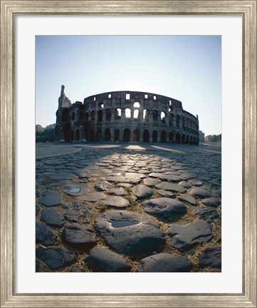 Framed Low angle view of an old ruin, Colosseum, Rome, Italy Print