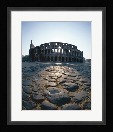 Framed Low angle view of an old ruin, Colosseum, Rome, Italy Print