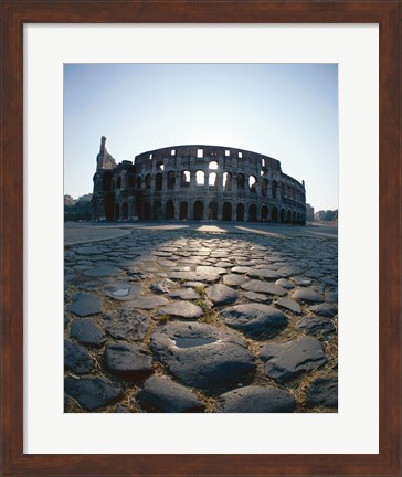 Framed Low angle view of an old ruin, Colosseum, Rome, Italy Print