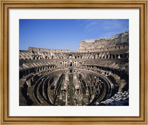 Framed High angle view of a coliseum, Colosseum, Rome, Italy Print