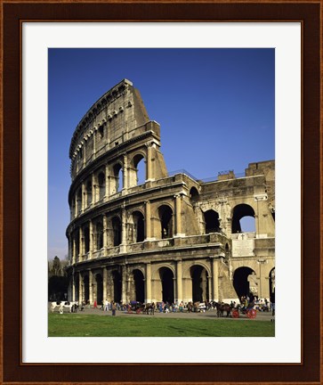 Framed Low angle view of a coliseum, Colosseum, Rome, Italy Vertical Print
