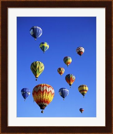 Framed Hot air balloons rising, Albuquerque International Balloon Fiesta Print