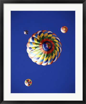 Framed View of Hot Air Balloons from Underneath Print