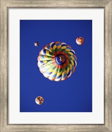 Framed View of Hot Air Balloons from Underneath Print