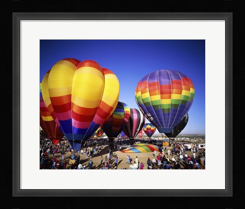 Framed Hot air balloons at the Albuquerque International Balloon Fiesta, Albuquerque, New Mexico, USA Print