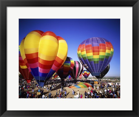 Framed Hot air balloons at the Albuquerque International Balloon Fiesta, Albuquerque, New Mexico, USA Print