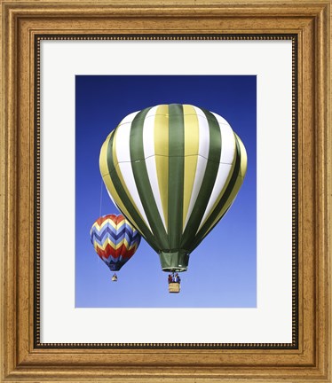Framed Green Hot Air Balloon Print