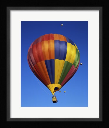 Framed Hot air balloons rising, Albuquerque International Balloon Fiesta, Albuquerque, New Mexico, USA Print