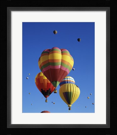 Framed Hot air balloons at the Albuquerque International Balloon Fiesta, Albuquerque, New Mexico, USA Launch Print
