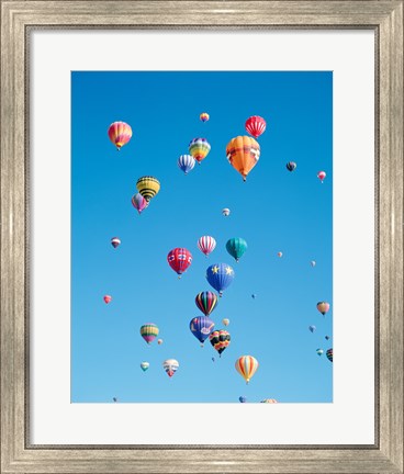 Framed Tons of Hot Air Balloons Flying Print