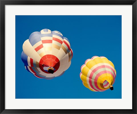 Framed Hot Air Balloons from the Ground Print