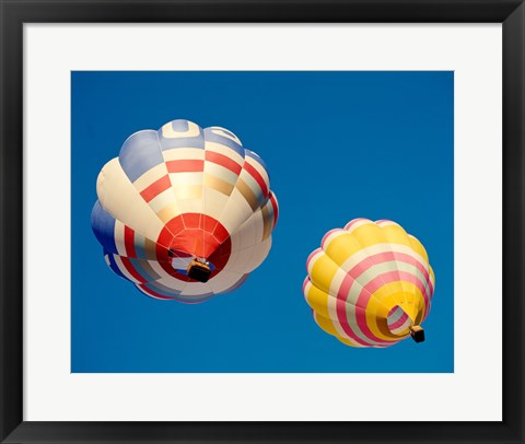 Framed Hot Air Balloons from the Ground Print