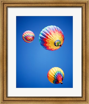 Framed Three Hot Air Balloons from Below Print