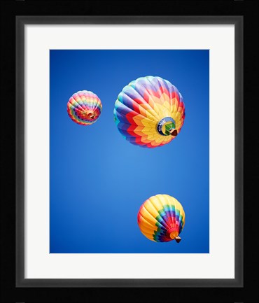 Framed Three Hot Air Balloons from Below Print