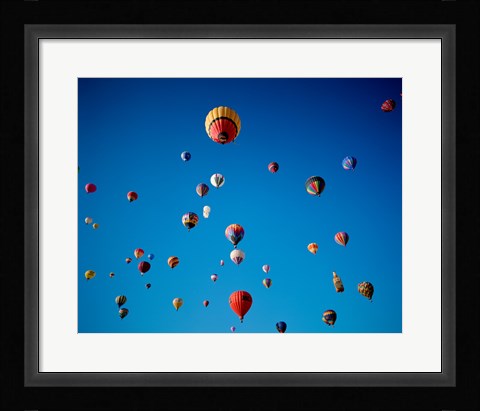Framed Swarms of Hot Air Balloons Print
