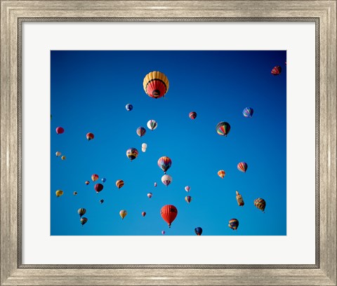 Framed Swarms of Hot Air Balloons Print