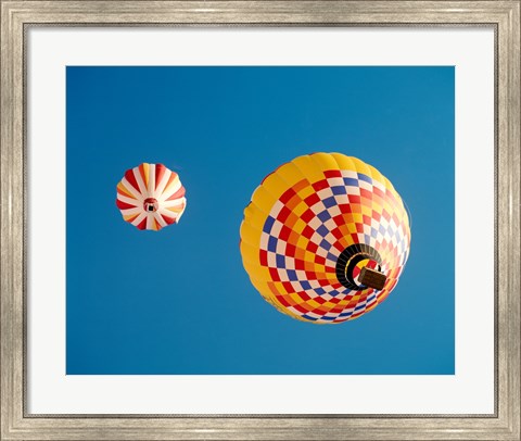 Framed View of Hot Air Balloons from Below Print