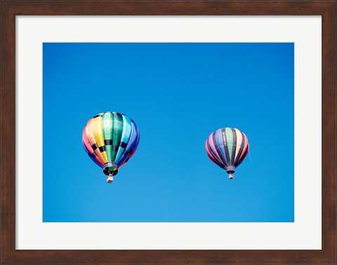 Framed Two Hot Air Balloons Side by Side Print